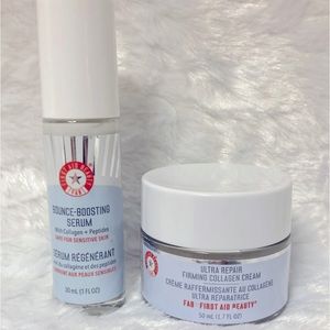 First Aid Beauty- FULL SIZE Bounce Booster Serum AND Firming Collage Cream